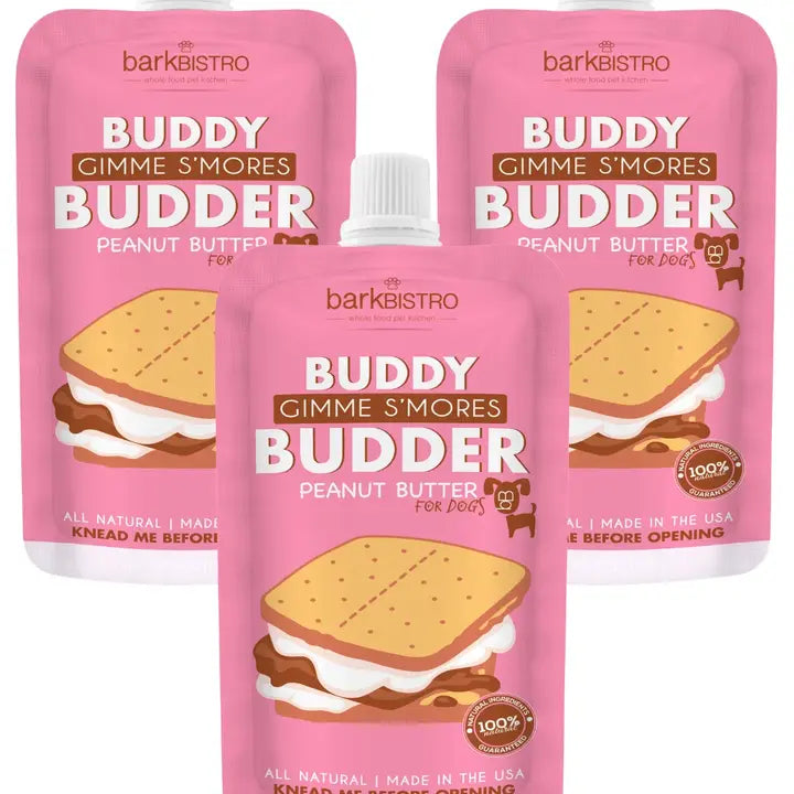 Dog Peanut Butter - 4oz Squeeze Packs Mixed Flavor Budder