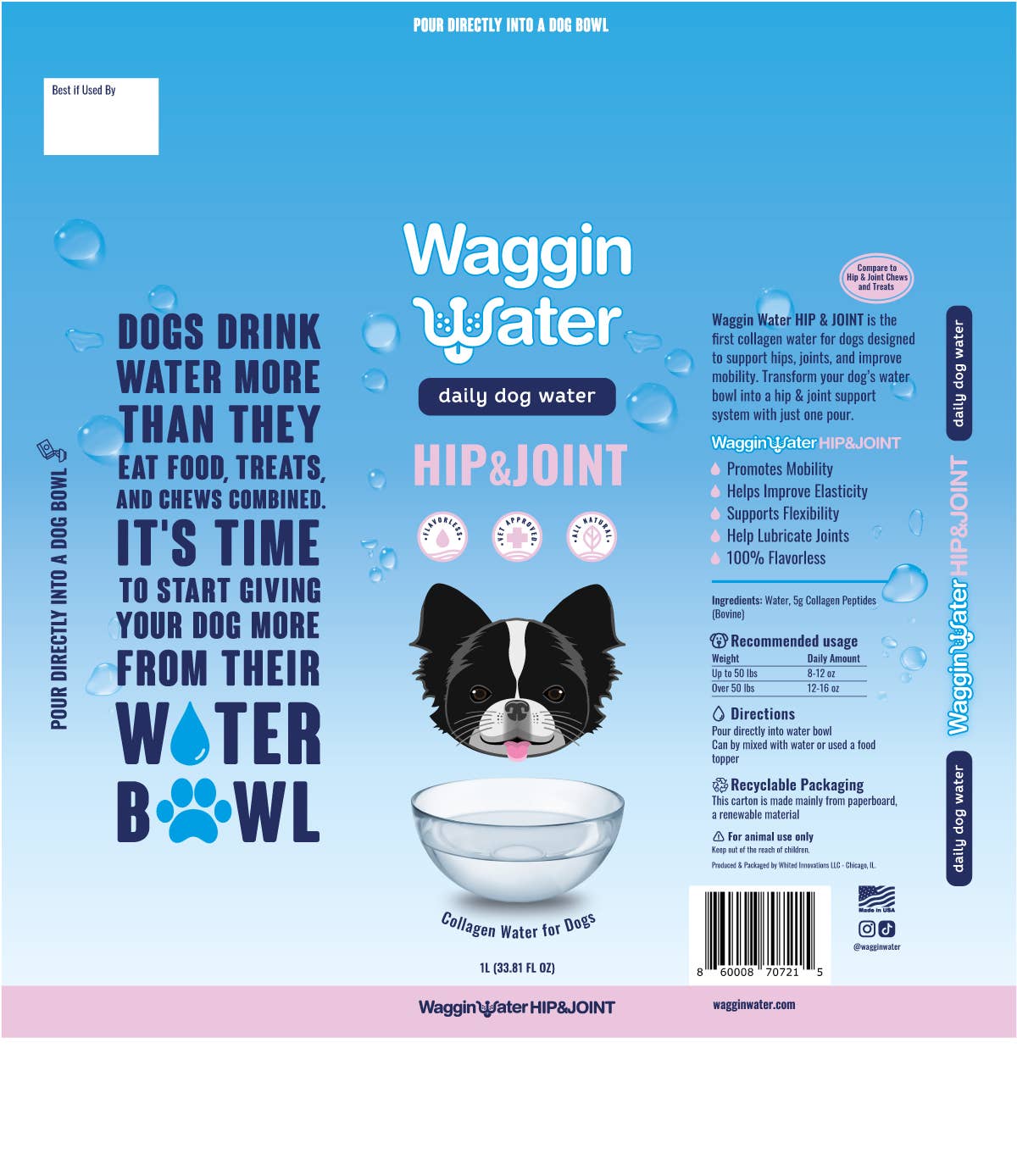 Waggin Water Dog Infused Water Supplement
