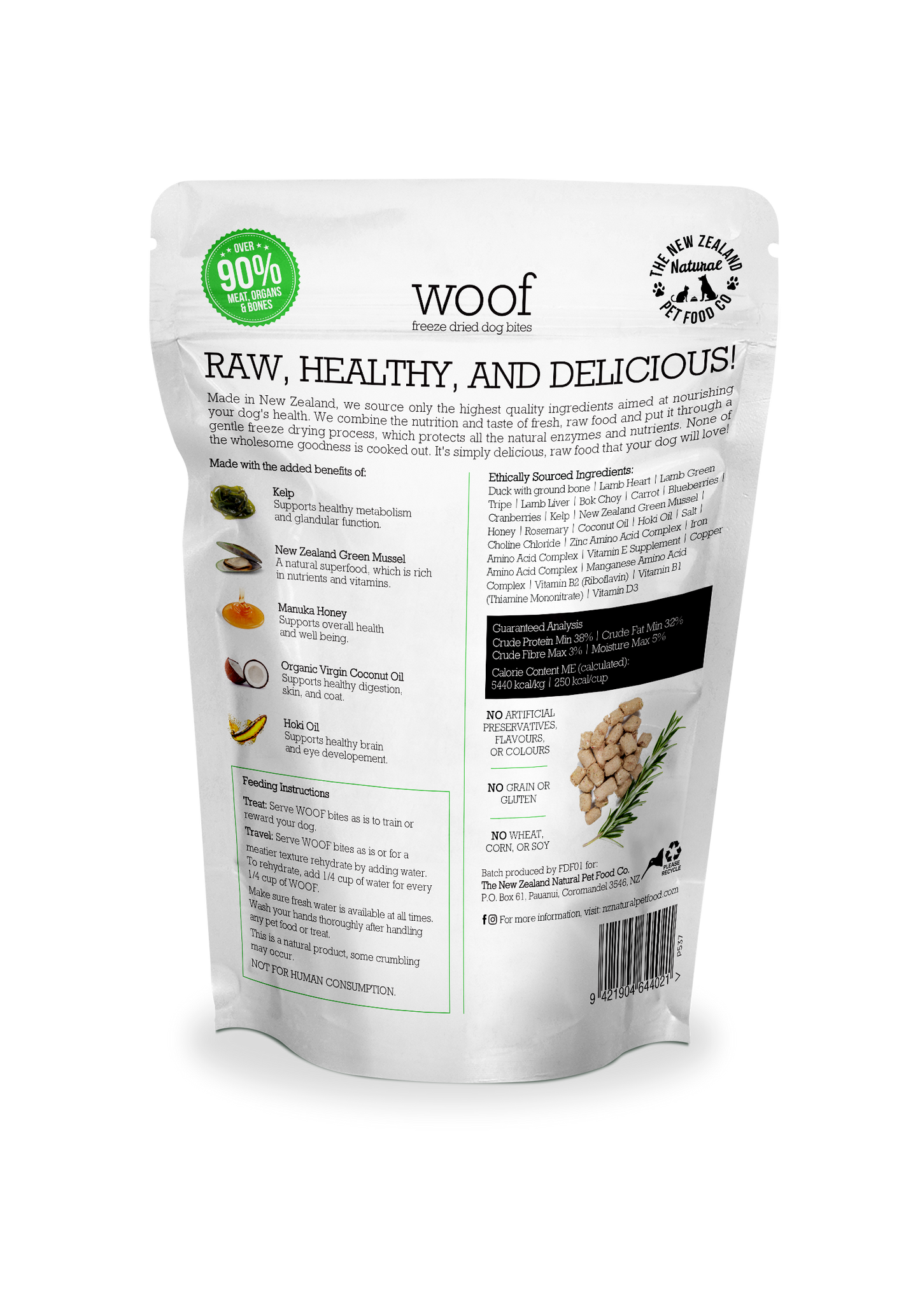 WOOF Duck Freeze-Dried Dog Food