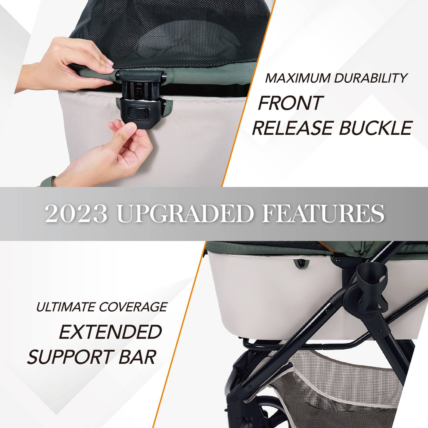 Retro Luxe Pet Stroller, Medium to Large Luxury