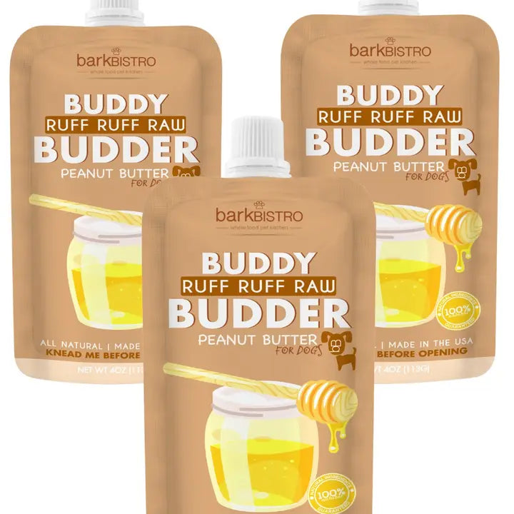 Dog Peanut Butter - 4oz Squeeze Packs Mixed Flavor Budder