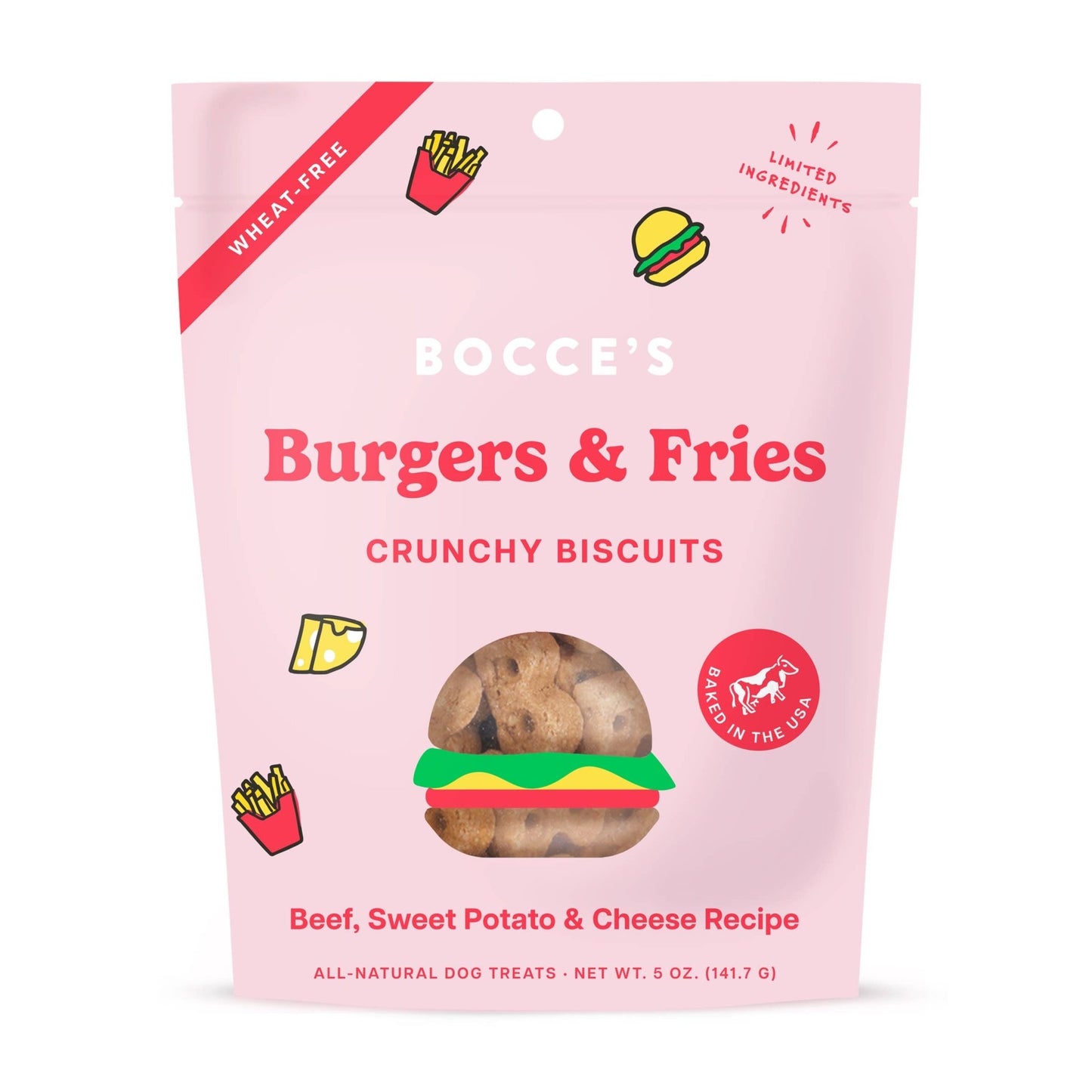 Burgers & Fries Biscuit Dog Treats by Bocce's - Paw Bleu