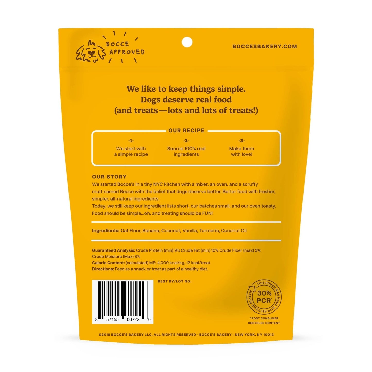 Coconut & Turmeric Wellness Biscuits for Dogs byBocce's - Paw Bleu