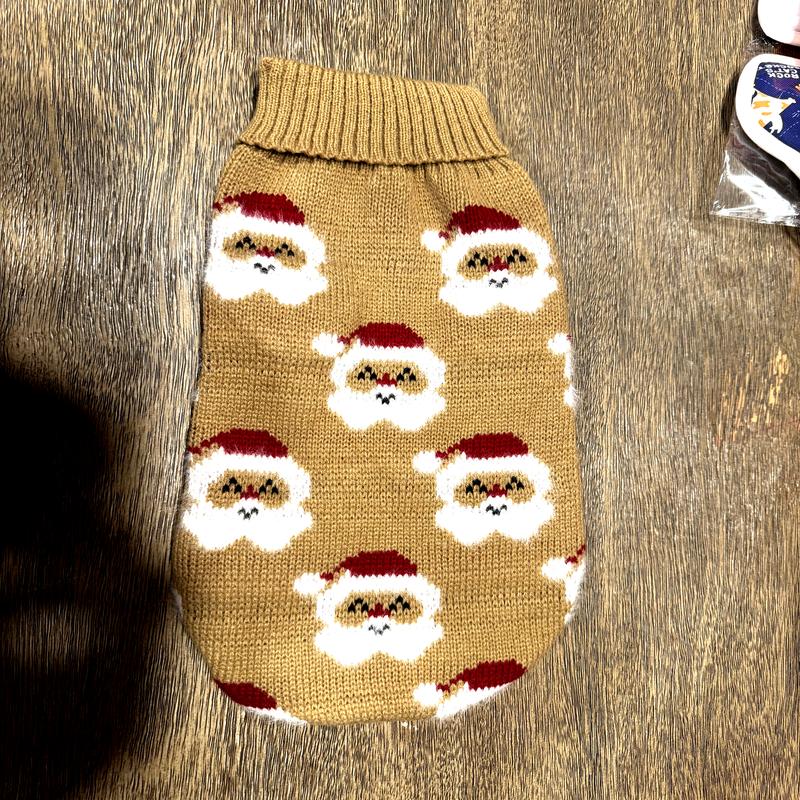 Santa Face Holiday Dog Sweater - Small