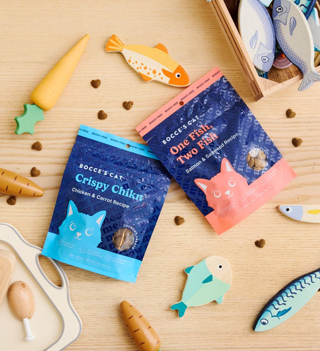 NEW Crunchy Cat Treats – Salmon & Seaweed by Bocce's