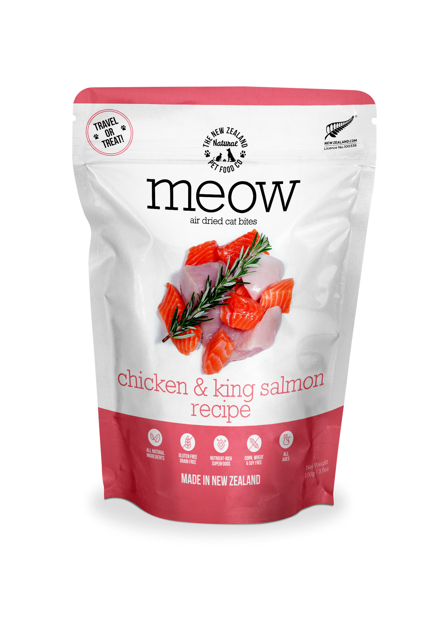 MEOW Chicken & King Salmon Air-Dried Cat Food