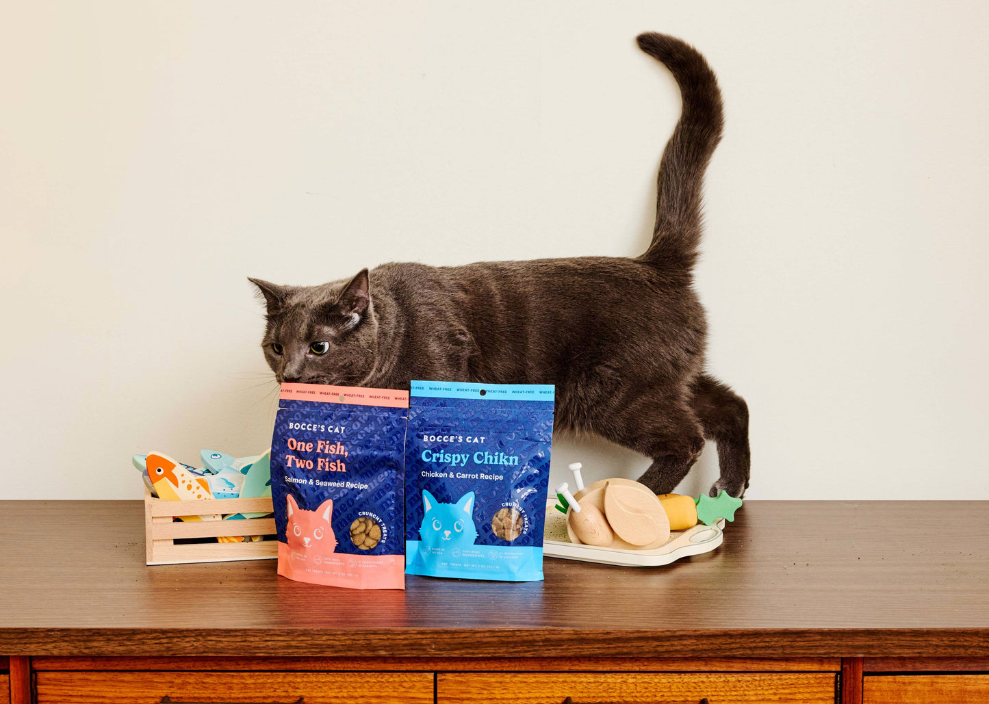 NEW Crunchy Cat Treats – Salmon & Seaweed by Bocce's