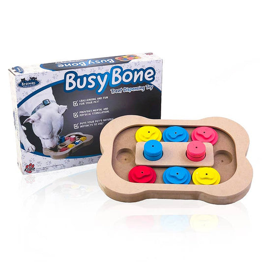 Brainiac Busy Bone™ Interactive Pet Toy - Paw Bleu