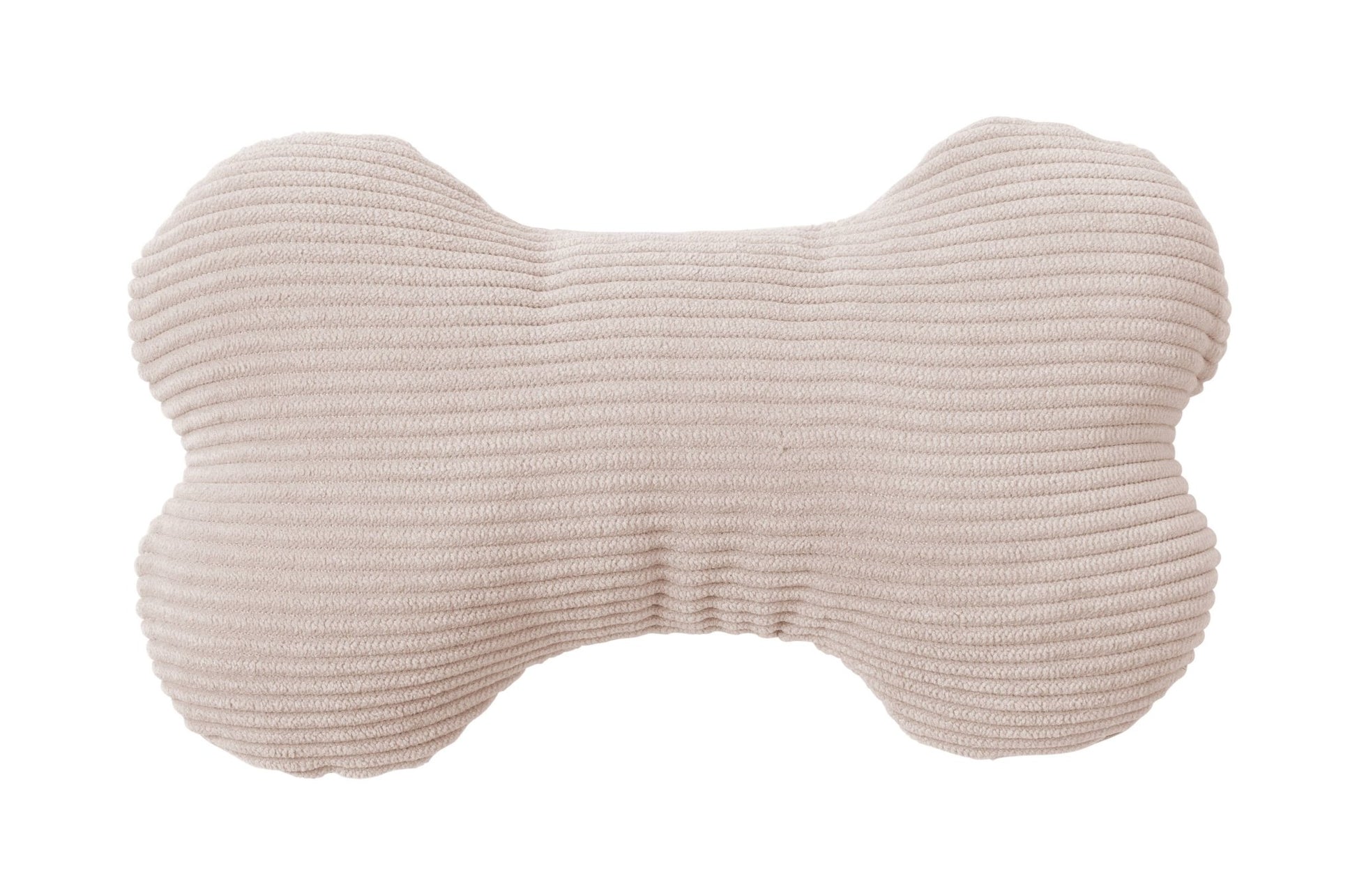 FuzzYard Life Dual - Sided Corduroy & Cotton Plush Bone Toy - Sandstone L - Paw Bleu